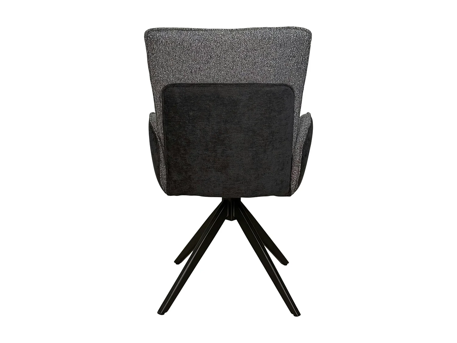 Fauteuil de table pivotant anthracite, bi-matière (lot de 2) AGADE