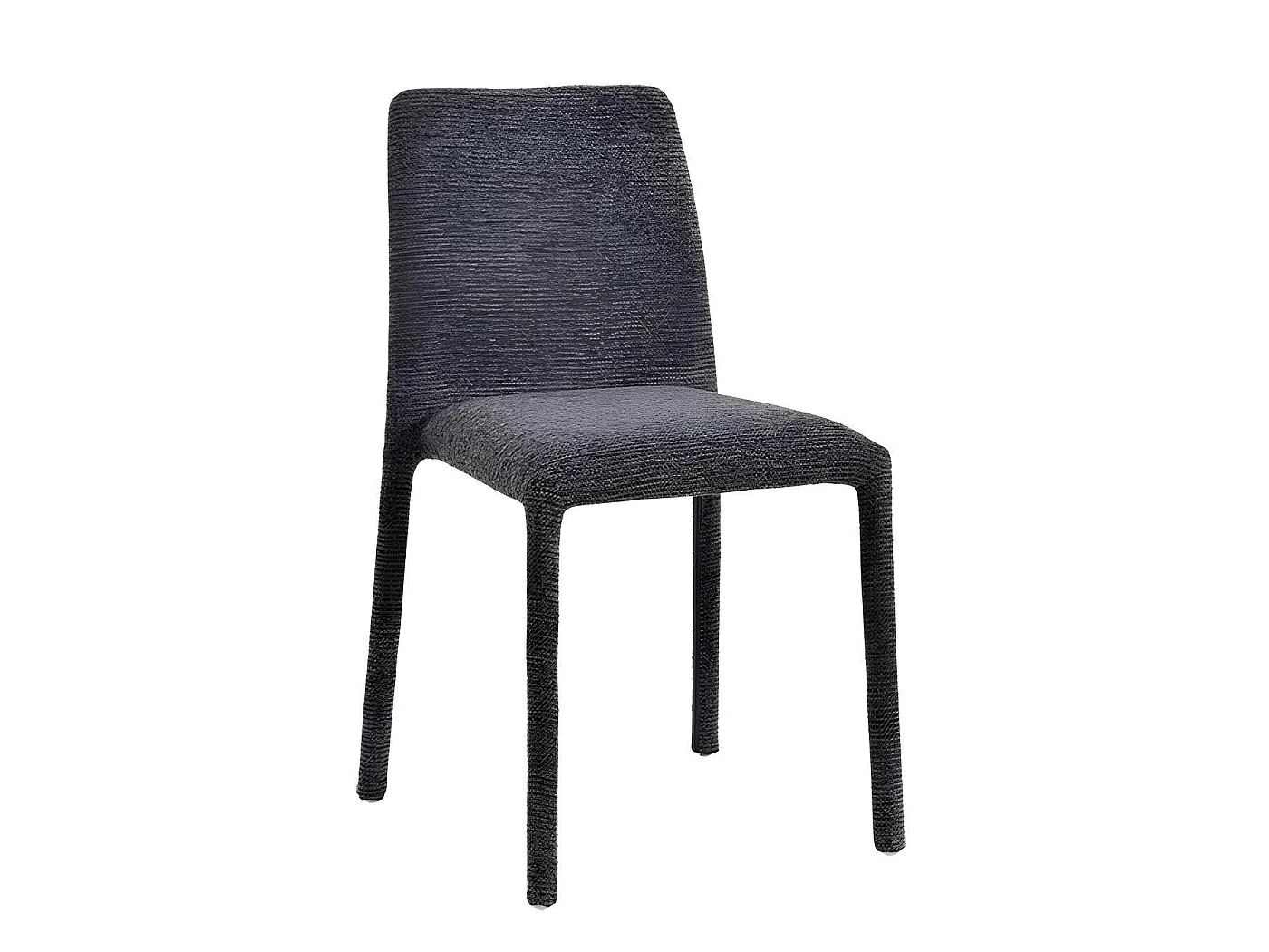 Chaise empilable grise en tissu (lot de 2) ESSEN