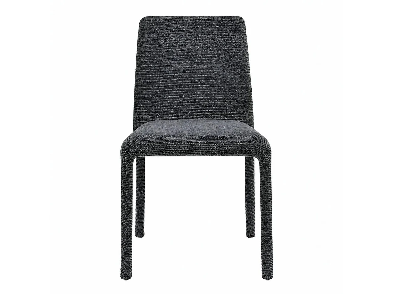 Chaise empilable grise en tissu (lot de 2) ESSEN