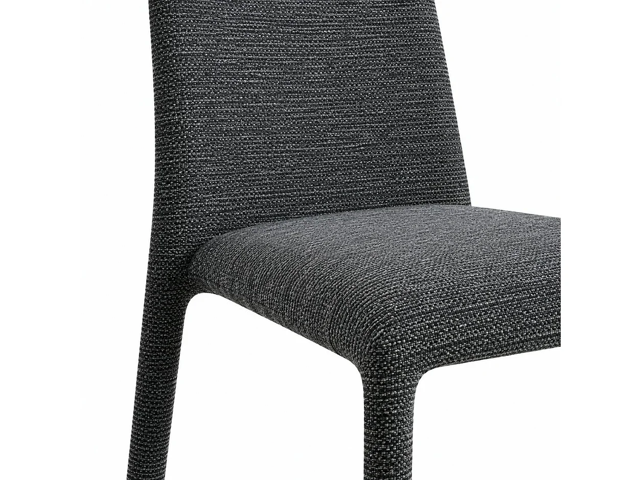 Chaise empilable grise en tissu (lot de 2) ESSEN