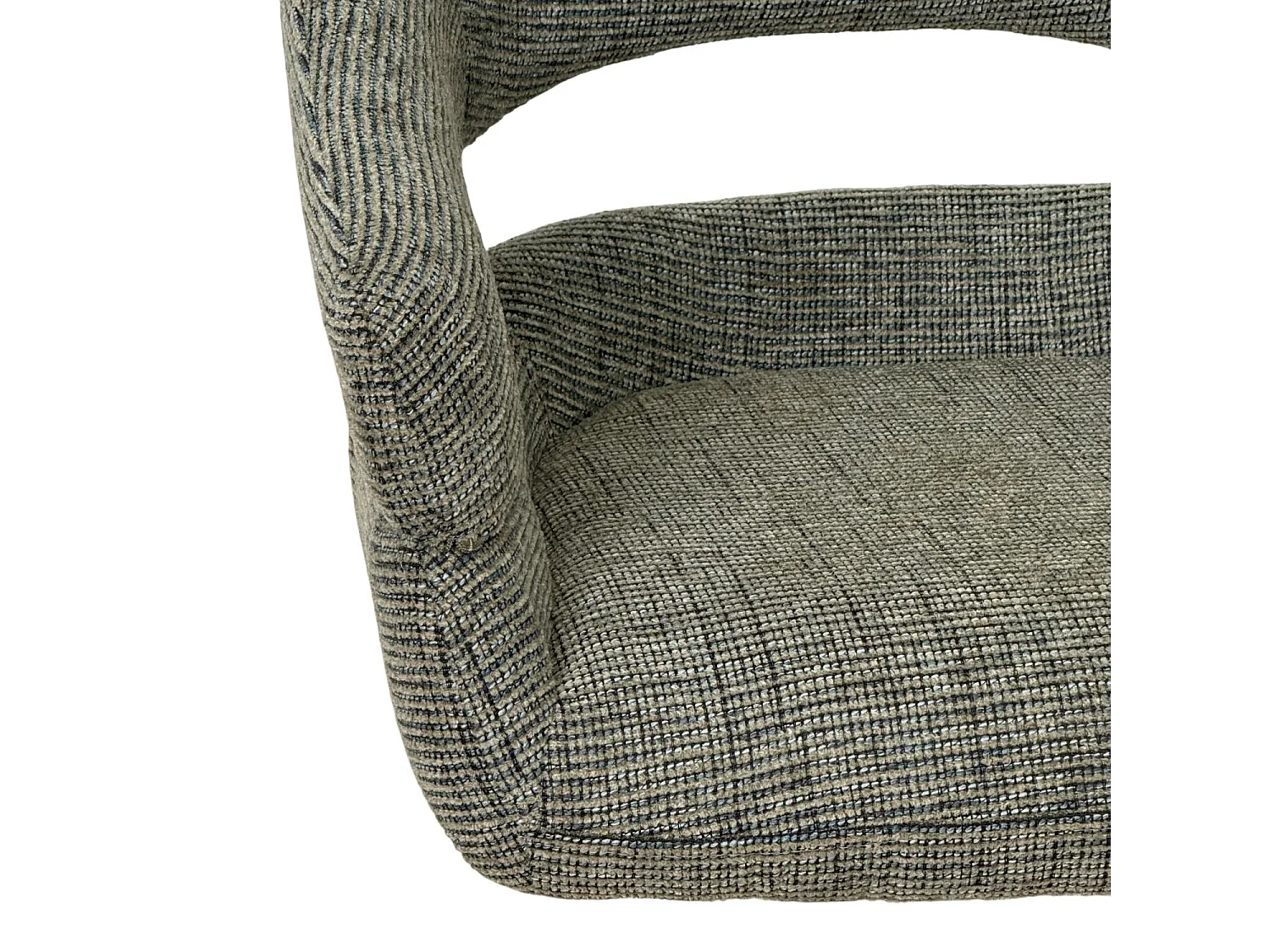 Fauteuil de table pivotant vert à dos ouvert (lot de 2) IENA