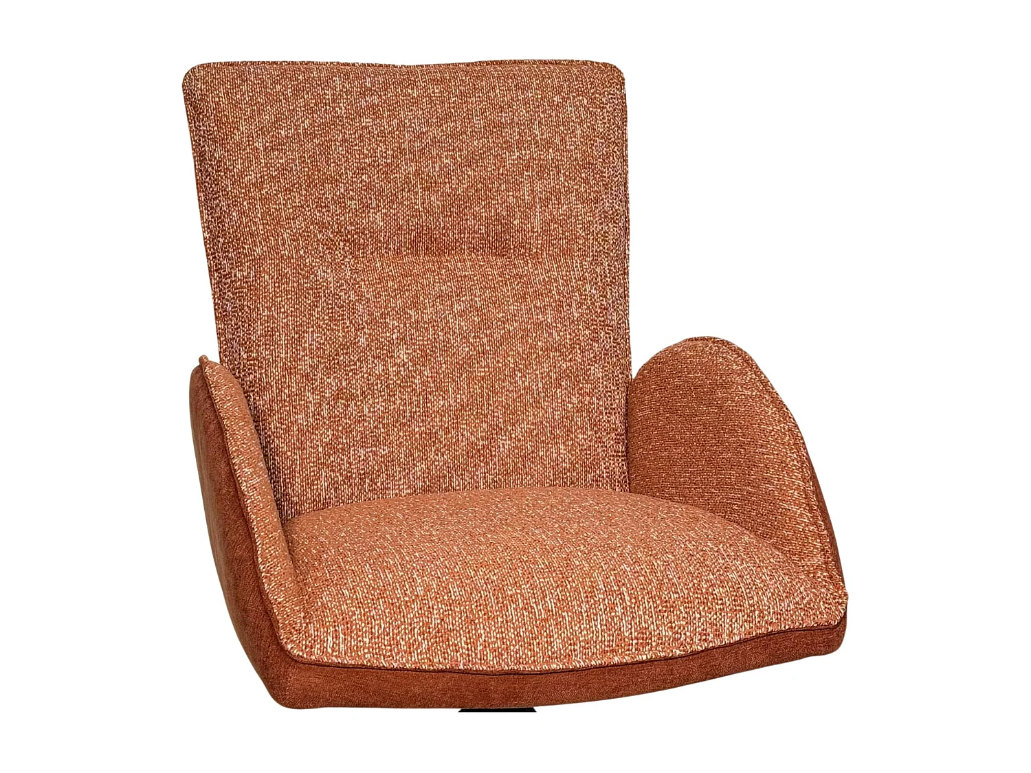 Fauteuil de table pivotant rouille, bi-matière (lot de 2) AGADE