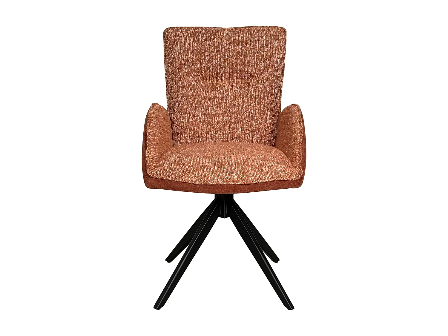 Fauteuil de table pivotant rouille, bi-matière (lot de 2) AGADE