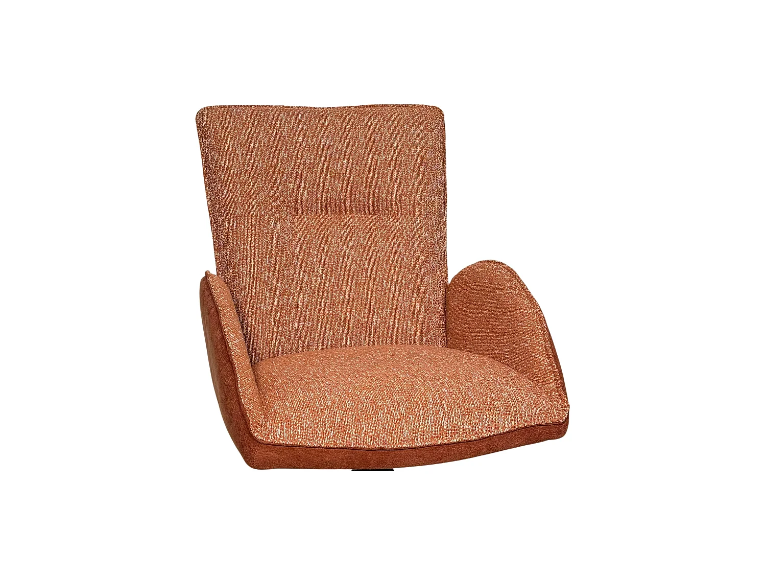 Fauteuil de table pivotant rouille, bi-matière (lot de 2) AGADE