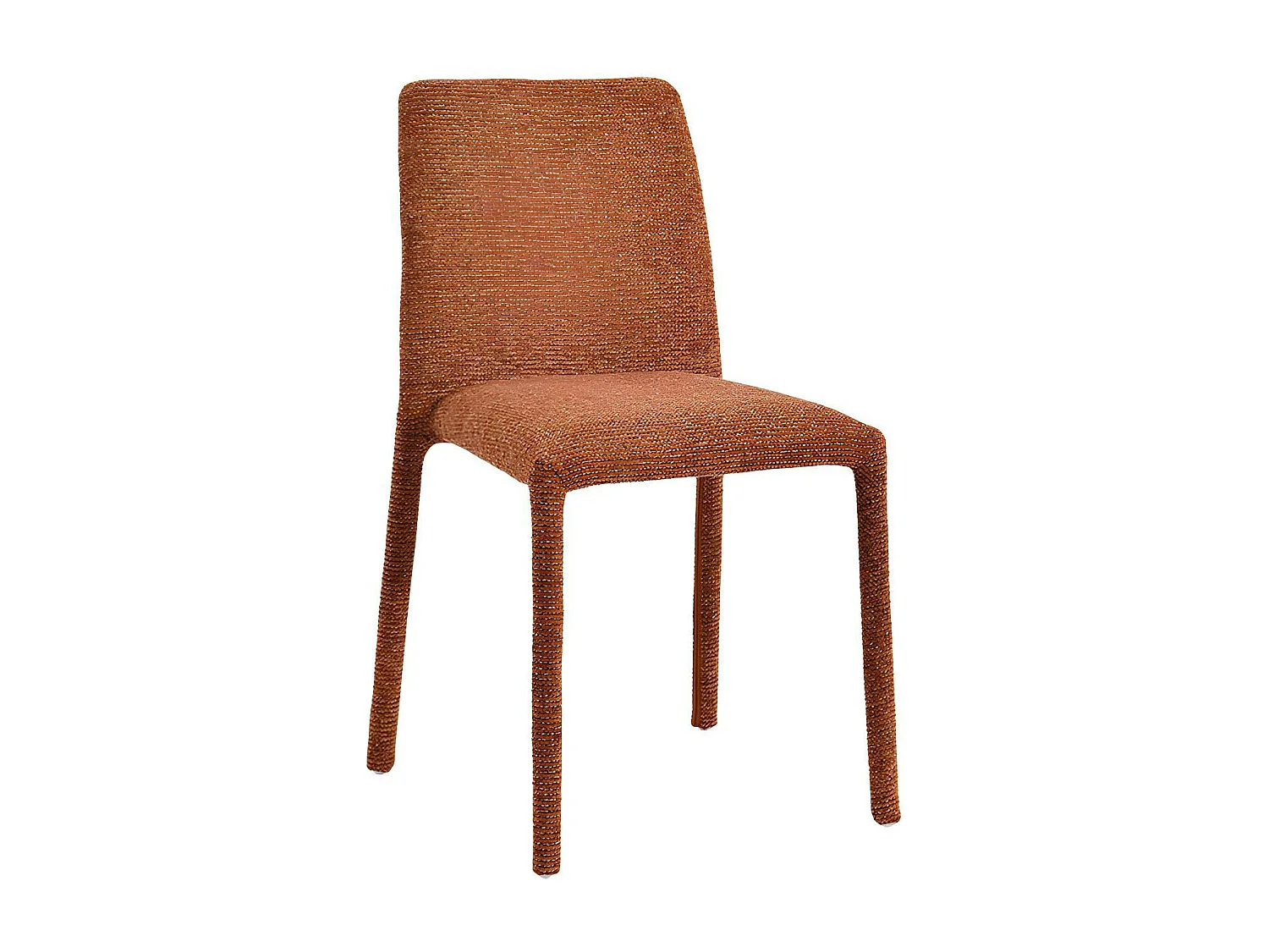 Chaise empilable terracotta en tissu (lot de 2) ESSEN