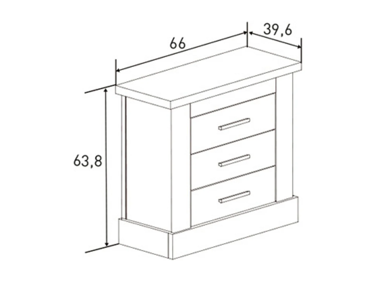 Pack de Dormitorio con Cabecero de 160 x 120 cm + 2 Mesitas de Noche + Sinfonier |  Color Cambria y Blanco (para Cama de 135-140 o 160)