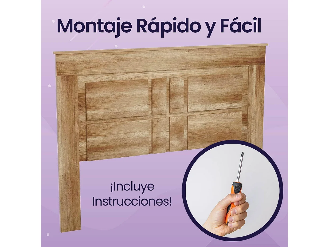 Cabecero Nórdico de 160 (Ancho) x 120 (Alto) x 3,8 (Fondo) Cm | Práctico y Elegante | Fácil de Montar, Color Cañón (para Cama de 135-140 o 160)