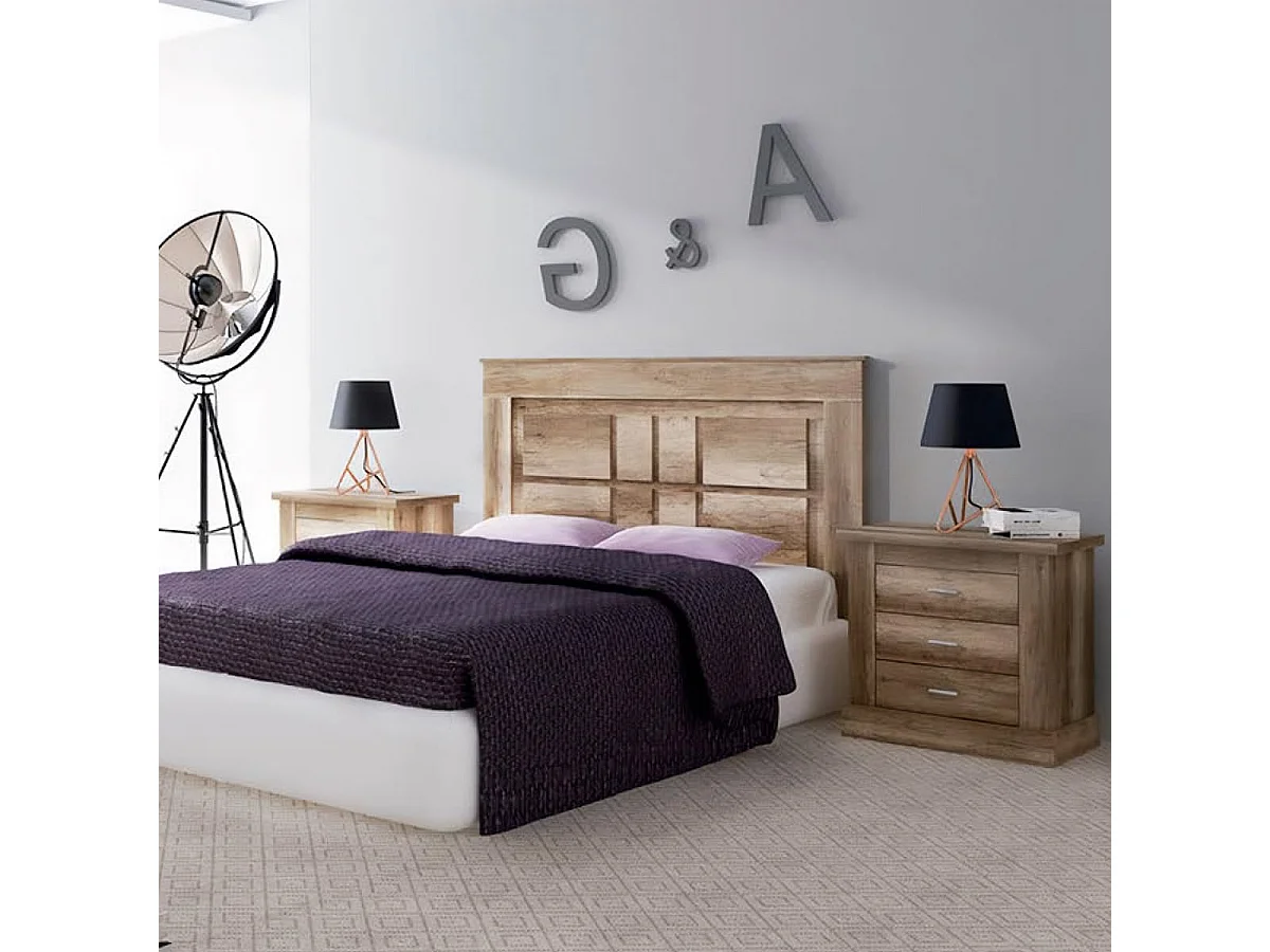 Cabecero Nórdico de 160 (Ancho) x 120 (Alto) x 3,8 (Fondo) Cm | Práctico y Elegante | Fácil de Montar, Color Cañón (para Cama de 135-140 o 160)