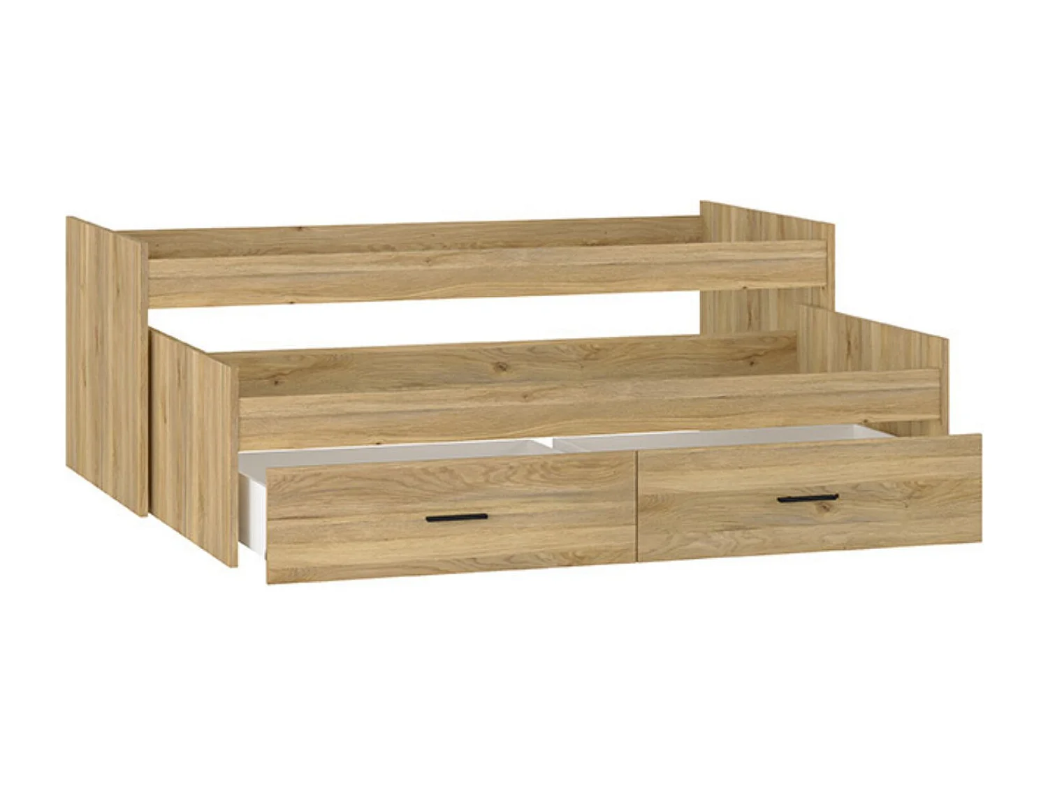 Cama Nido Juvenil Doble con Cajones de Almacenaje – Mauvella y Negro, 202,6 cm Largo x 98 cm Ancho x 72 cm Alto, Primera Calidad y Alta Resistencia.