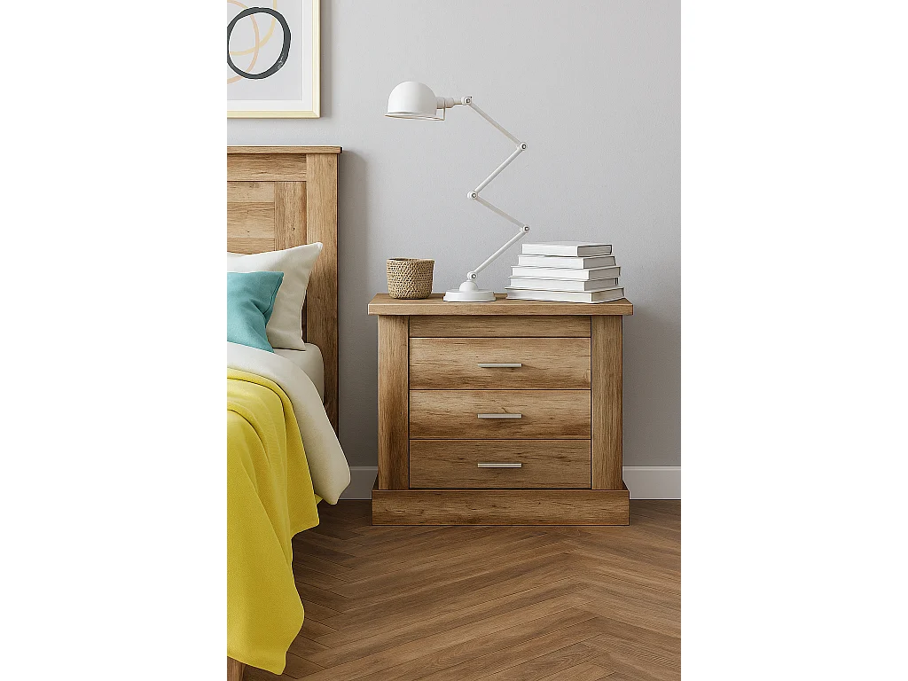 Pack de Dormitorio con Cabecero de 160 x 120 cm + 2 Mesitas de Noche + Sinfonier |  Color Cañón (para Cama de 135-140 o 160)