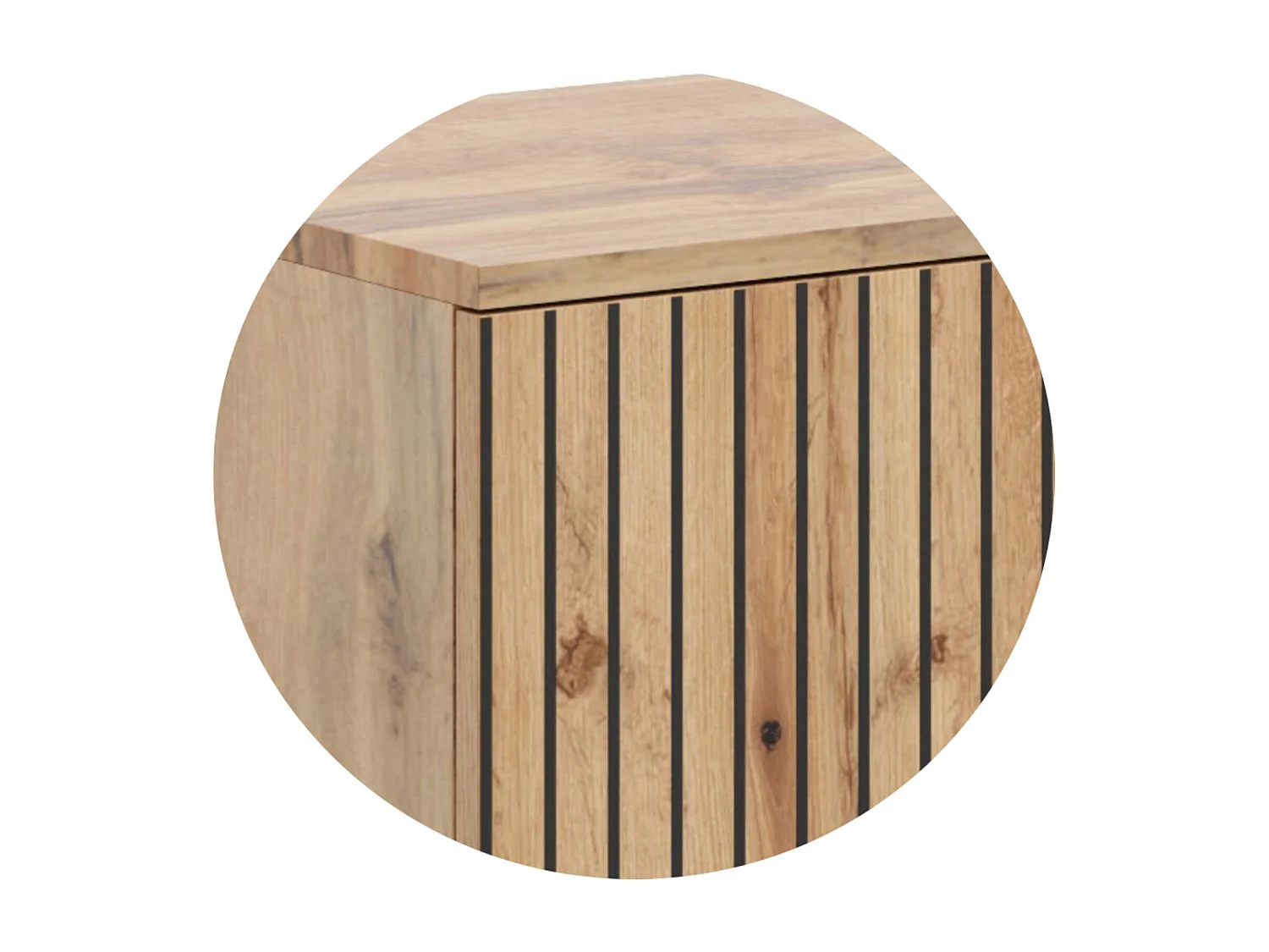 Mueble de TV 135 cm Color Roble artesanal Con Laminas– Estilo Escandinavo con Estante Central, Armarios con Cerradura y Patas Metálicas, 135x40x49 Cm