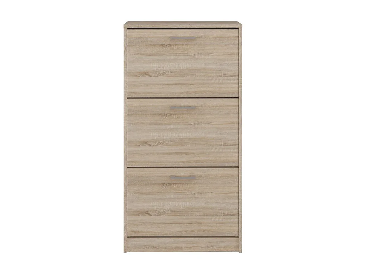 Mueble Zapatero Color Roble Sonoma 116x60x28 cm  – 3 Puertas Abatibles – Ideal para Entrada o Dormitorio