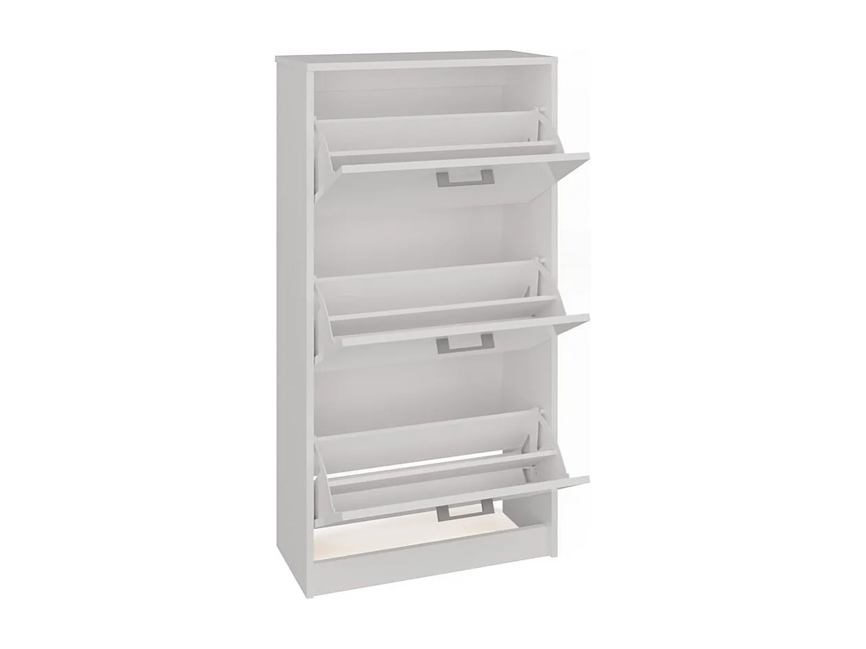 Mueble Zapatero Color Blanco 116x60x28 cm  – 3 Puertas Abatibles – Ideal para Entrada o Dormitorio