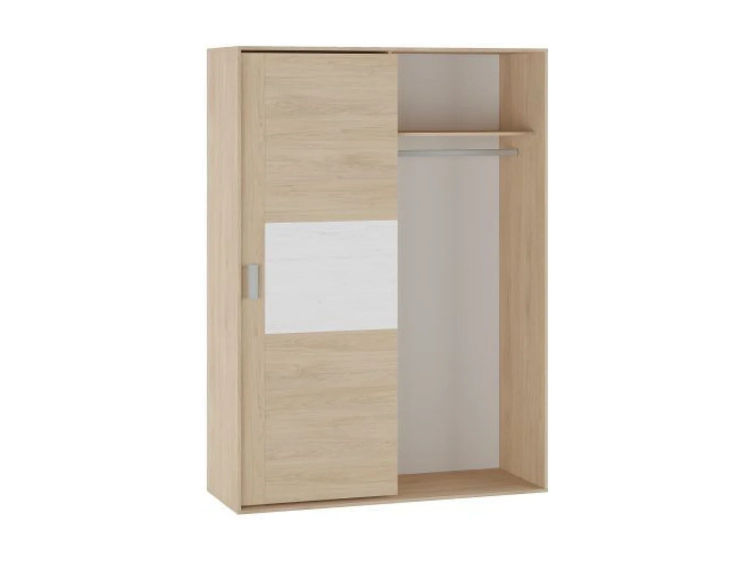 Armario de Madera con 2 Puertas Correderas y Altillo –  Puccini Andersen, Ideal para Dormitorios de Matrimonio e Infantiles, 150x208x55 cm