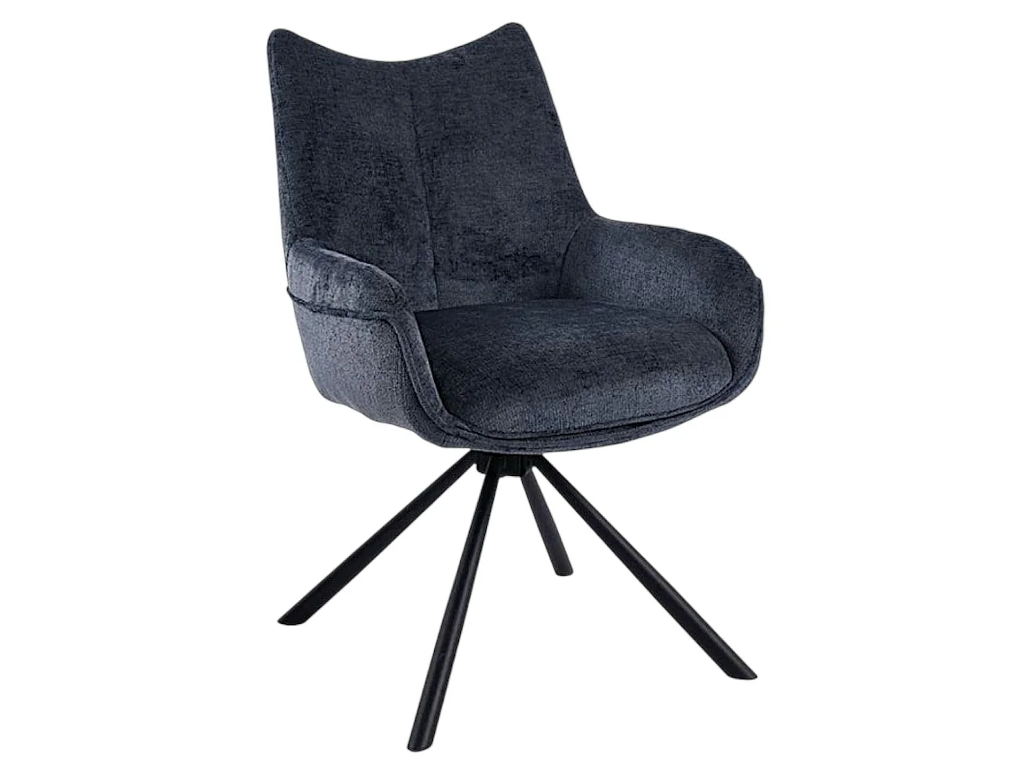 Chaise pivotante bleue à accoudoirs (lot de 2) IENA