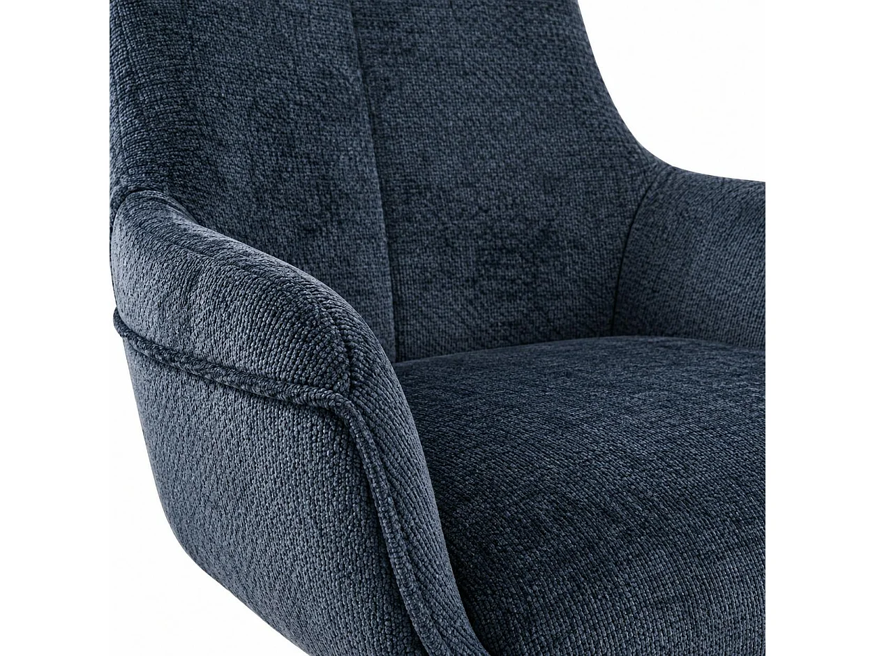 Chaise pivotante bleue à accoudoirs (lot de 2) IENA
