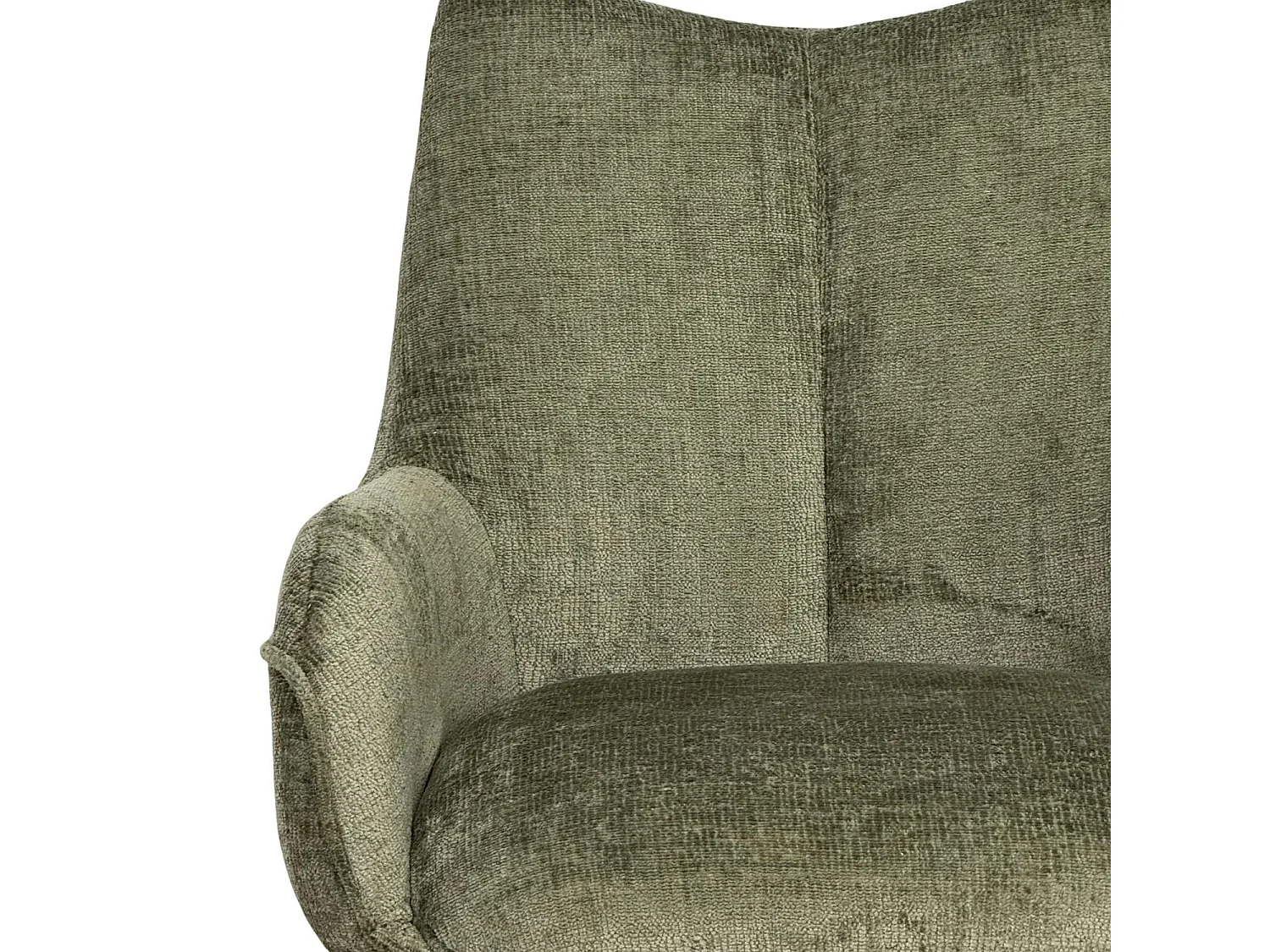 Chaise pivotante vert kaki à accoudoirs (lot de 2) IENA