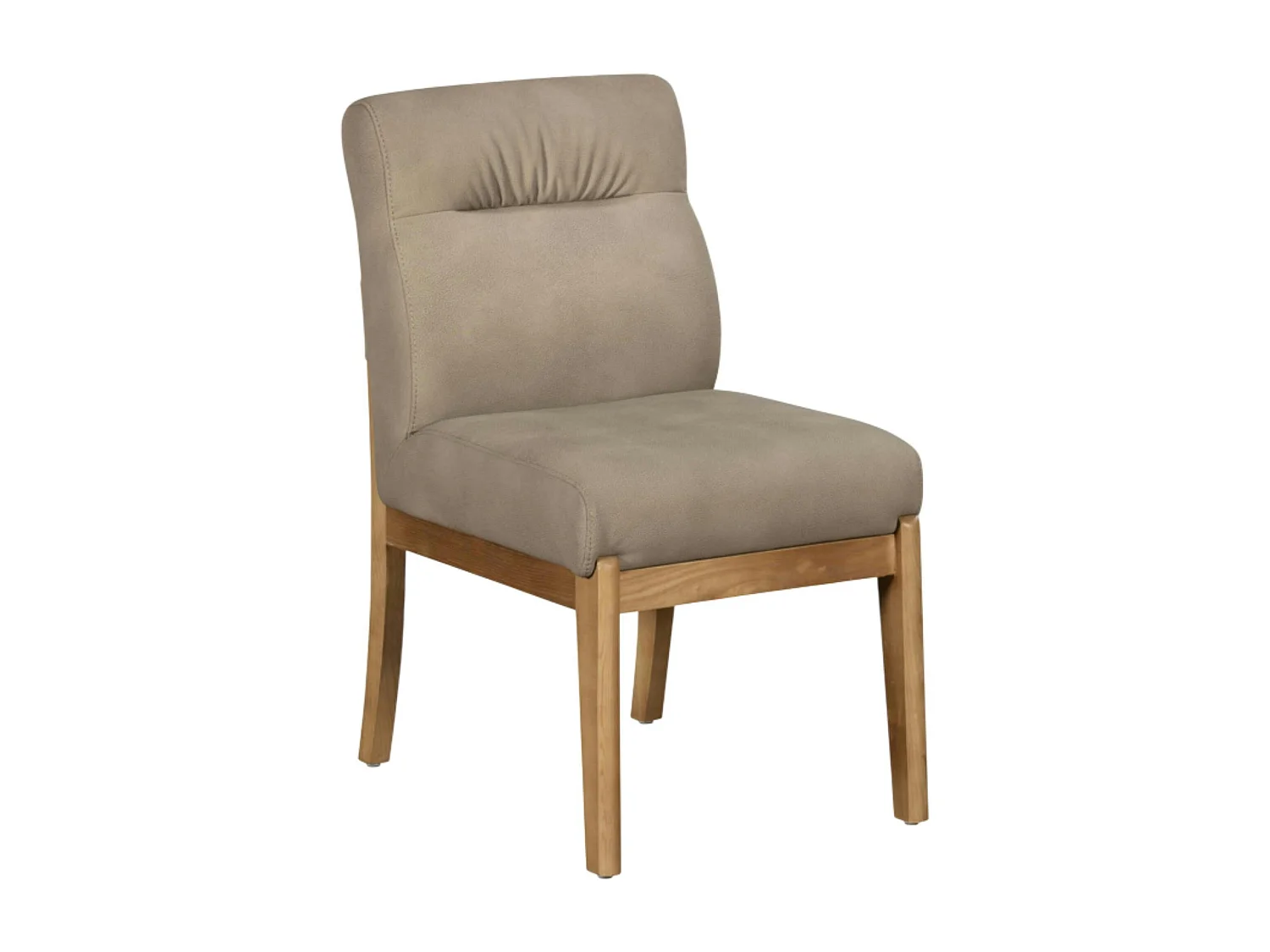 Chaise salle à manger taupe confort, pieds bois clair (lot de 2) NEXA