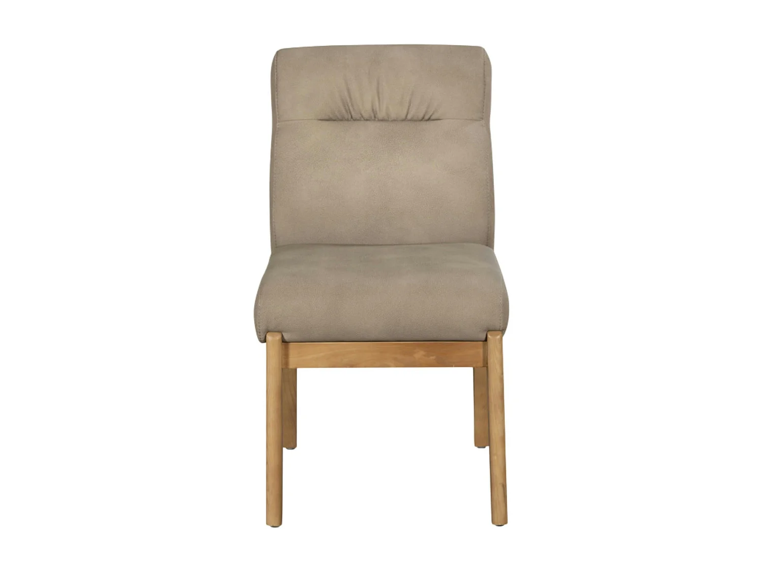 Chaise salle à manger taupe confort, pieds bois clair (lot de 2) NEXA