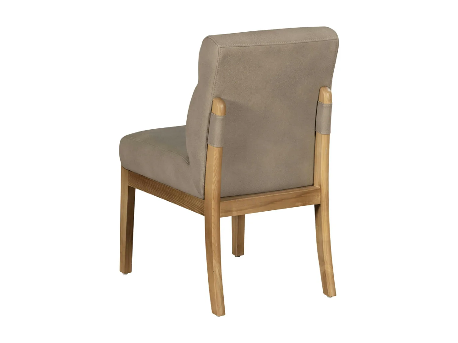 Chaise salle à manger taupe confort, pieds bois clair (lot de 2) NEXA