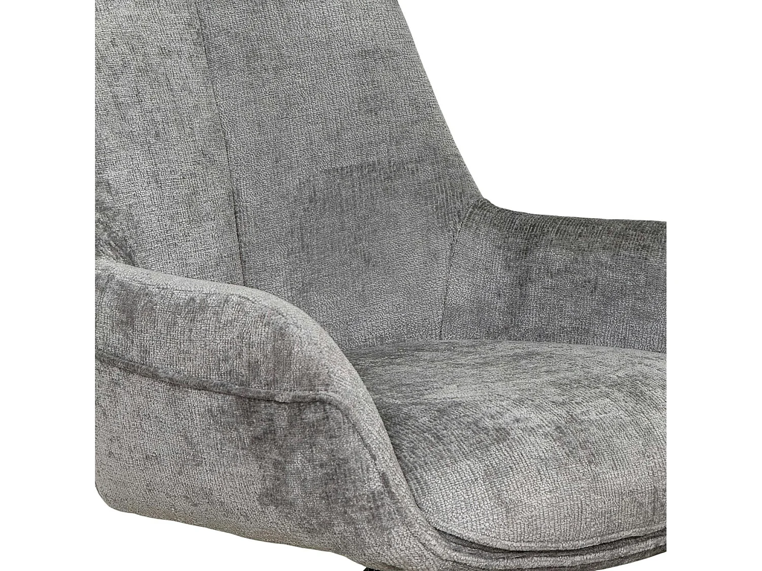 Chaise pivotante grise à accoudoirs (lot de 2) IENA