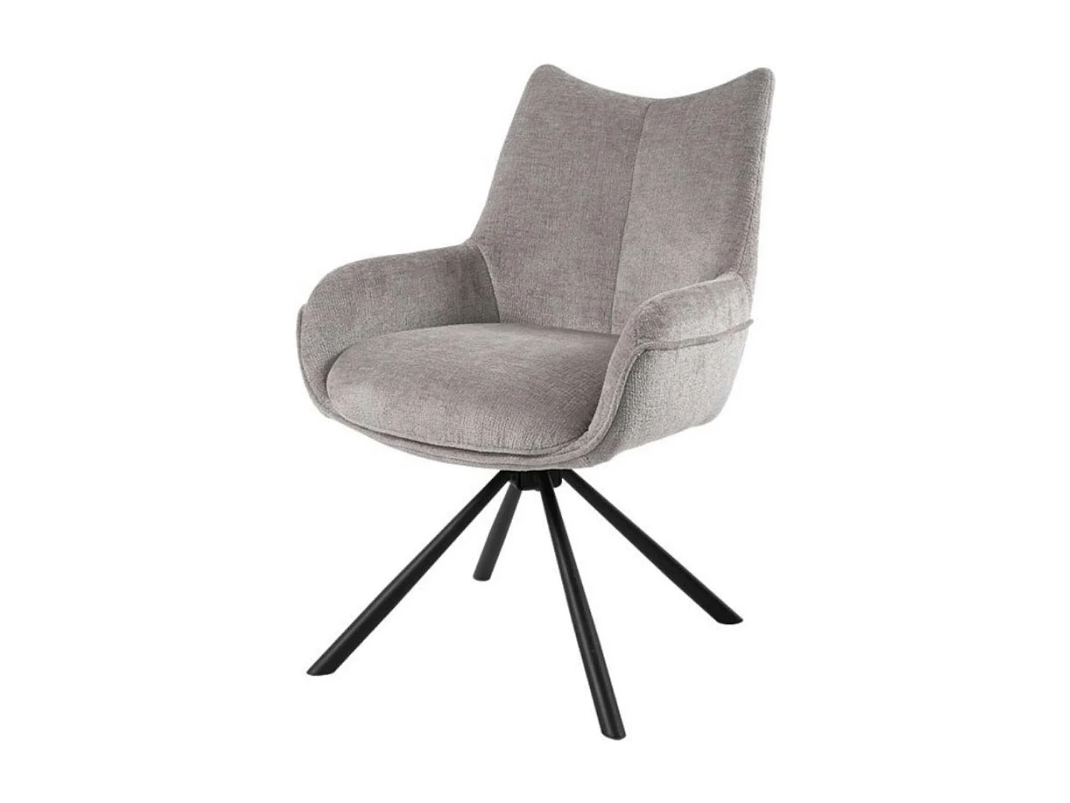 Chaise pivotante cendre à accoudoirs (lot de 2) IENA