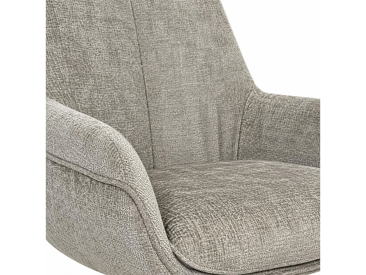 Chaise pivotante cendre à accoudoirs (lot de 2) IENA