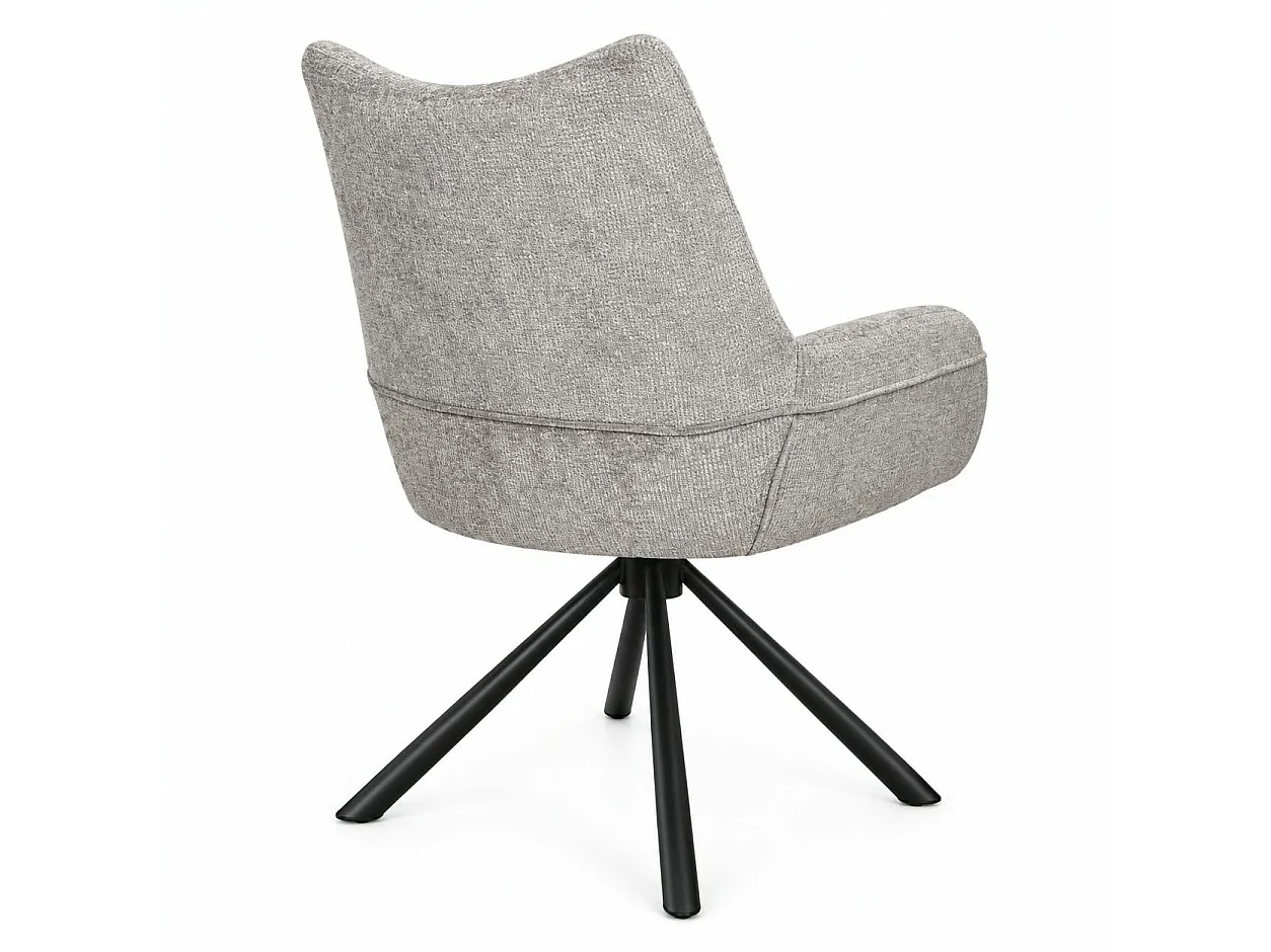 Chaise pivotante cendre à accoudoirs (lot de 2) IENA