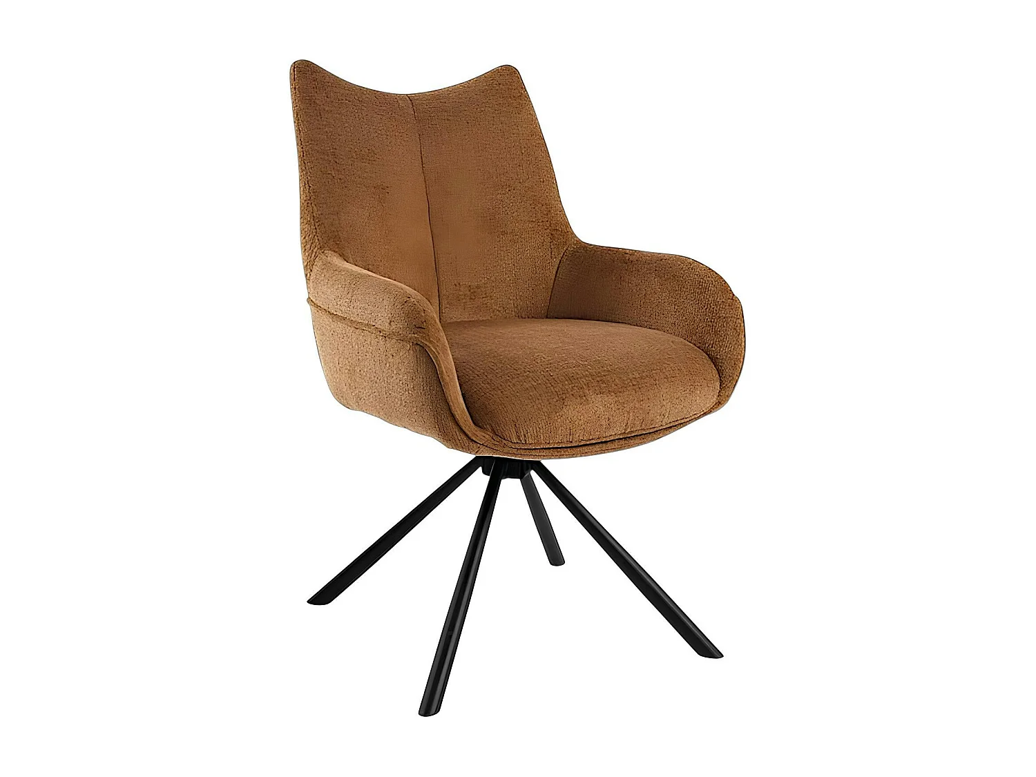 Chaise pivotante moutarde à accoudoirs (lot de 2) IENA