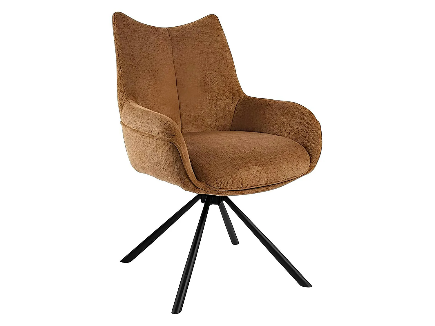 Chaise pivotante moutarde à accoudoirs (lot de 2) IENA