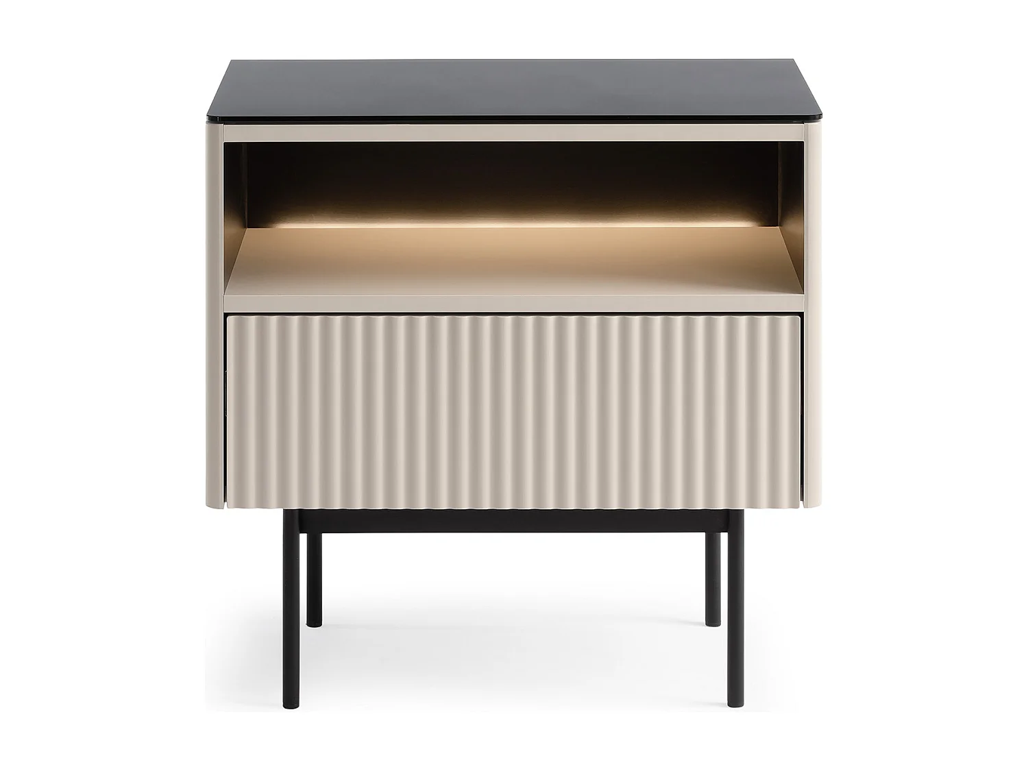 Nachttisch, Kaschmir, 57 x 57 x 39 cm