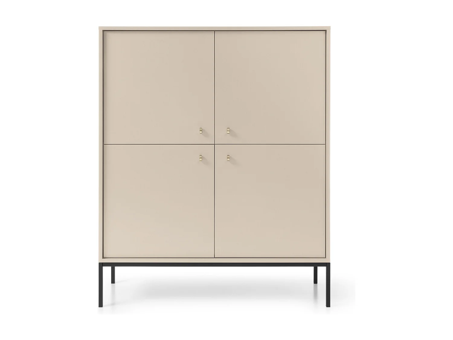 Commode : beige sable, 103,5 x 125,5 x 39 cm, pieds noires