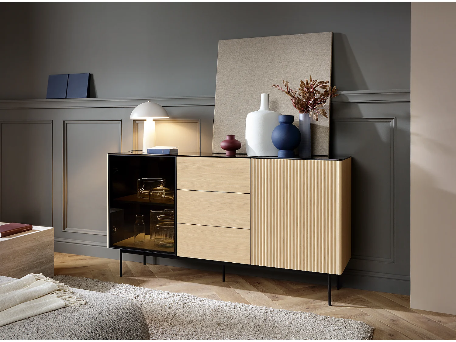 Buffet, Chêne Vincenza, 157 X 84 X 39 Cm