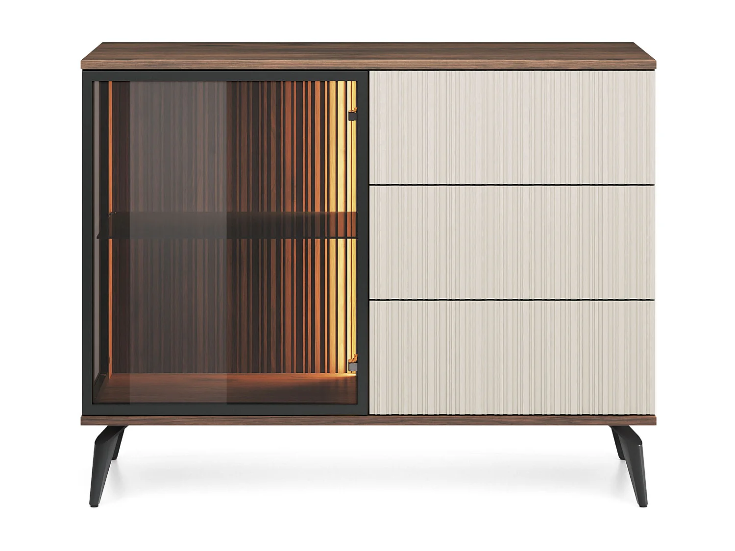 Buffet, Cachemire / Noyer Warmien, 103 X 80 X 39 Cm