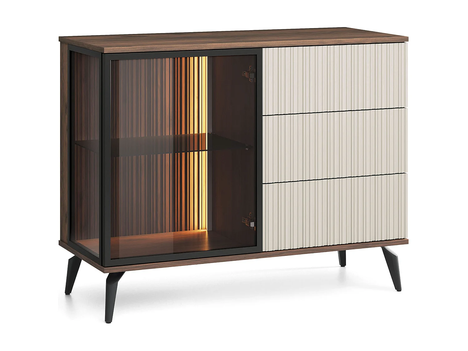 Buffet, Cachemire / Noyer Warmien, 103 X 80 X 39 Cm