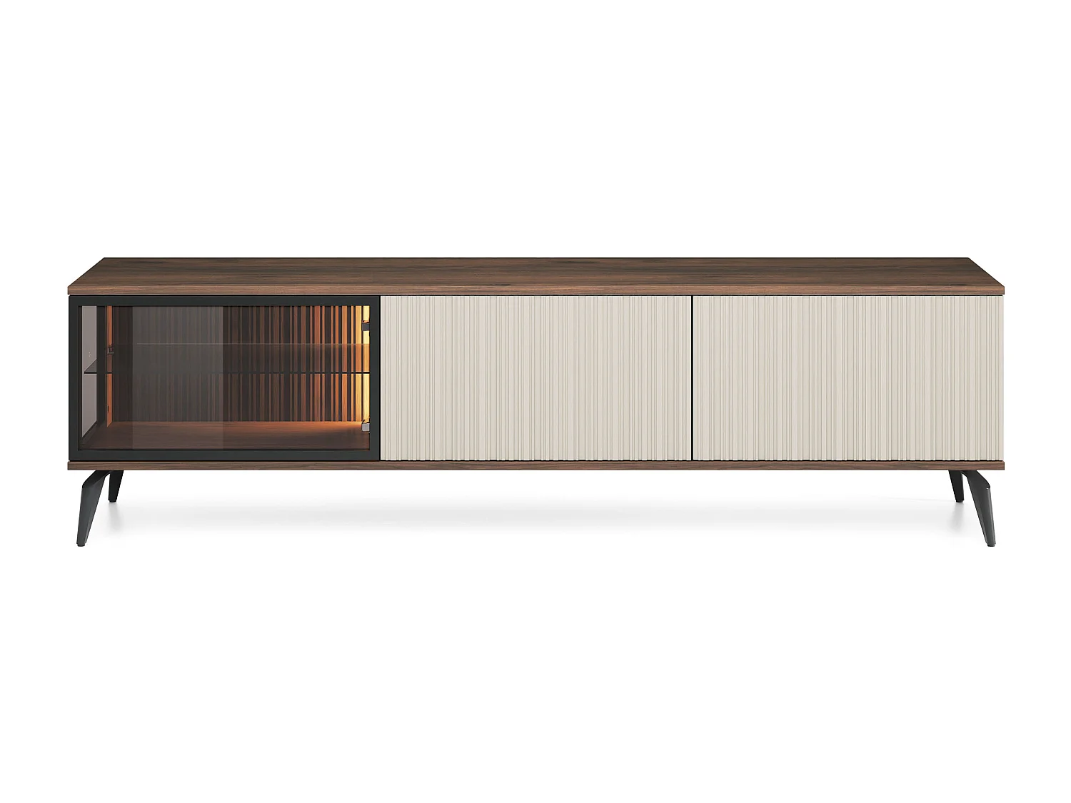 TV-Schrank, Kaschmir/Ermlandnussbaum, 180 x 50 x 39 cm