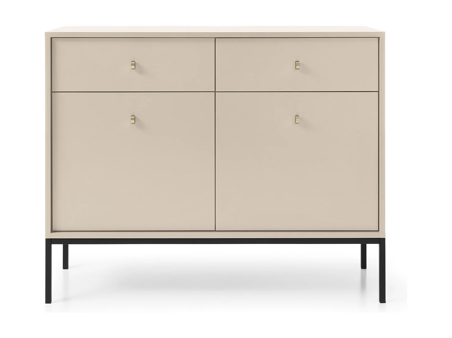 Commode : beige sable, 103,5 x 83 x 39 cm, pieds noires