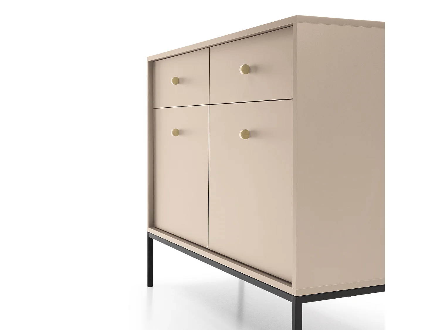 Commode : beige sable, 103,5 x 83 x 39 cm, pieds noires
