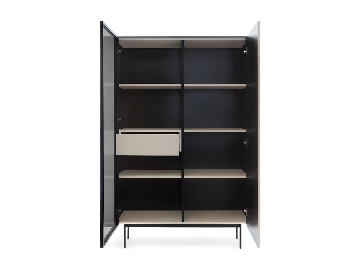 Vitrine, Kaschmir, 107 x 163 x 39 cm