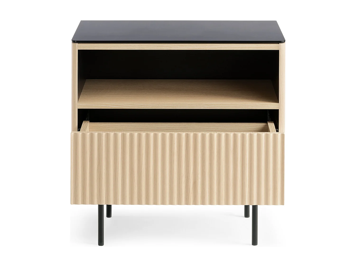 Table De Chevet, Chêne Vincenza, 57 X 57 X 39 Cm