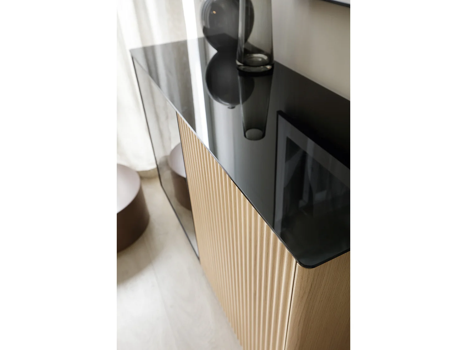 Table De Chevet, Chêne Vincenza, 57 X 57 X 39 Cm