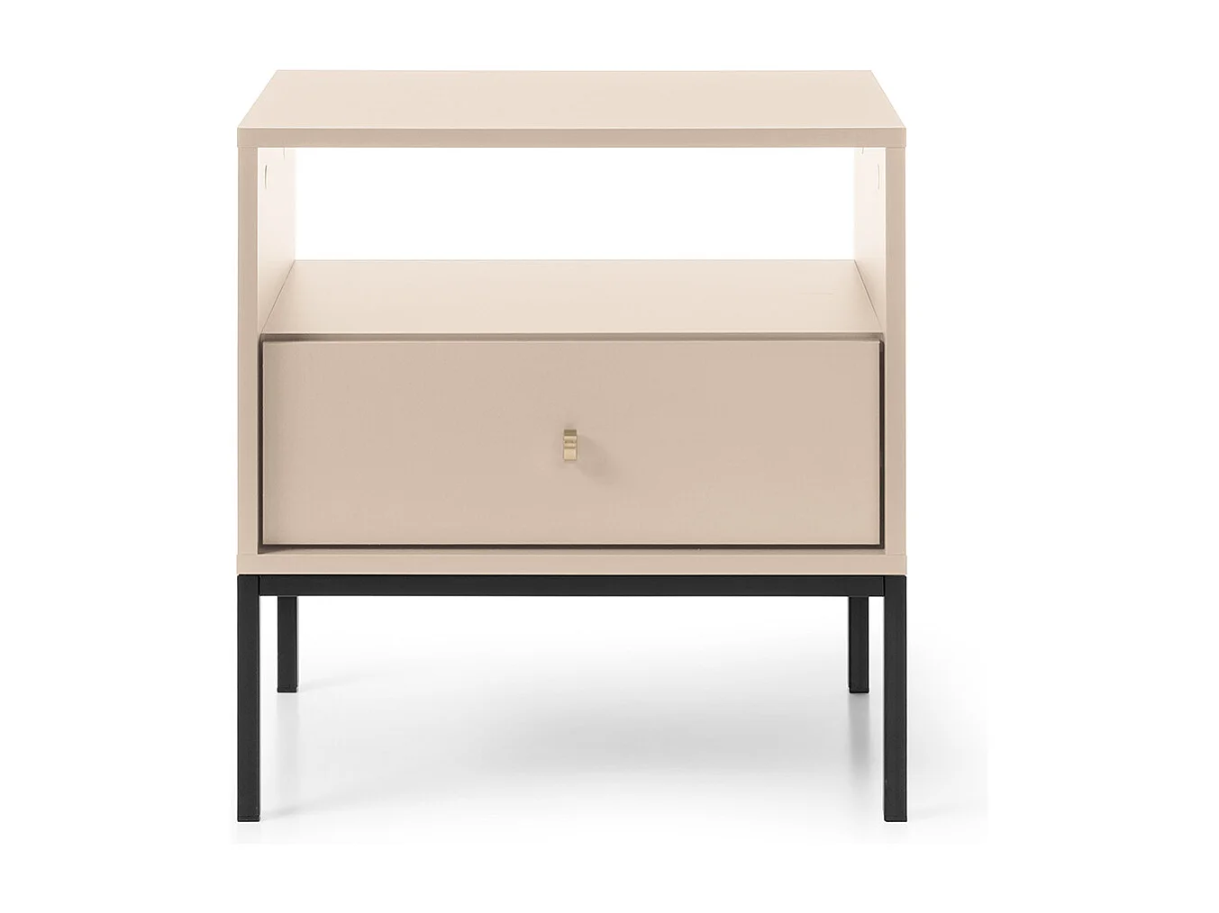 Nachttisch, sandbeige, 53,6 x 56,2 x 39 cm