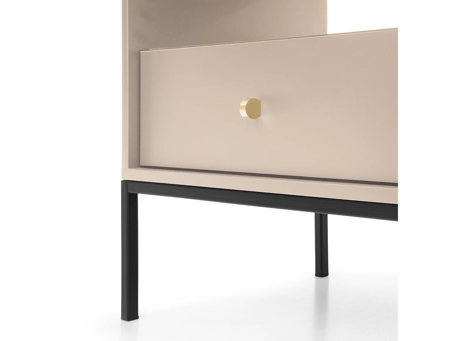 Nachttisch, sandbeige, 53,6 x 56,2 x 39 cm