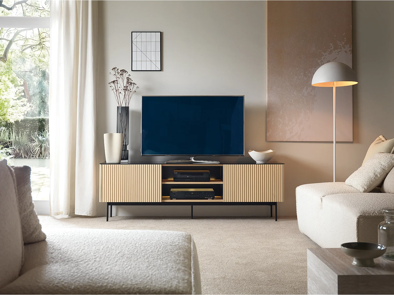 TV-Schrank, Eiche Vicenza, 180 x 52 x 39 cm