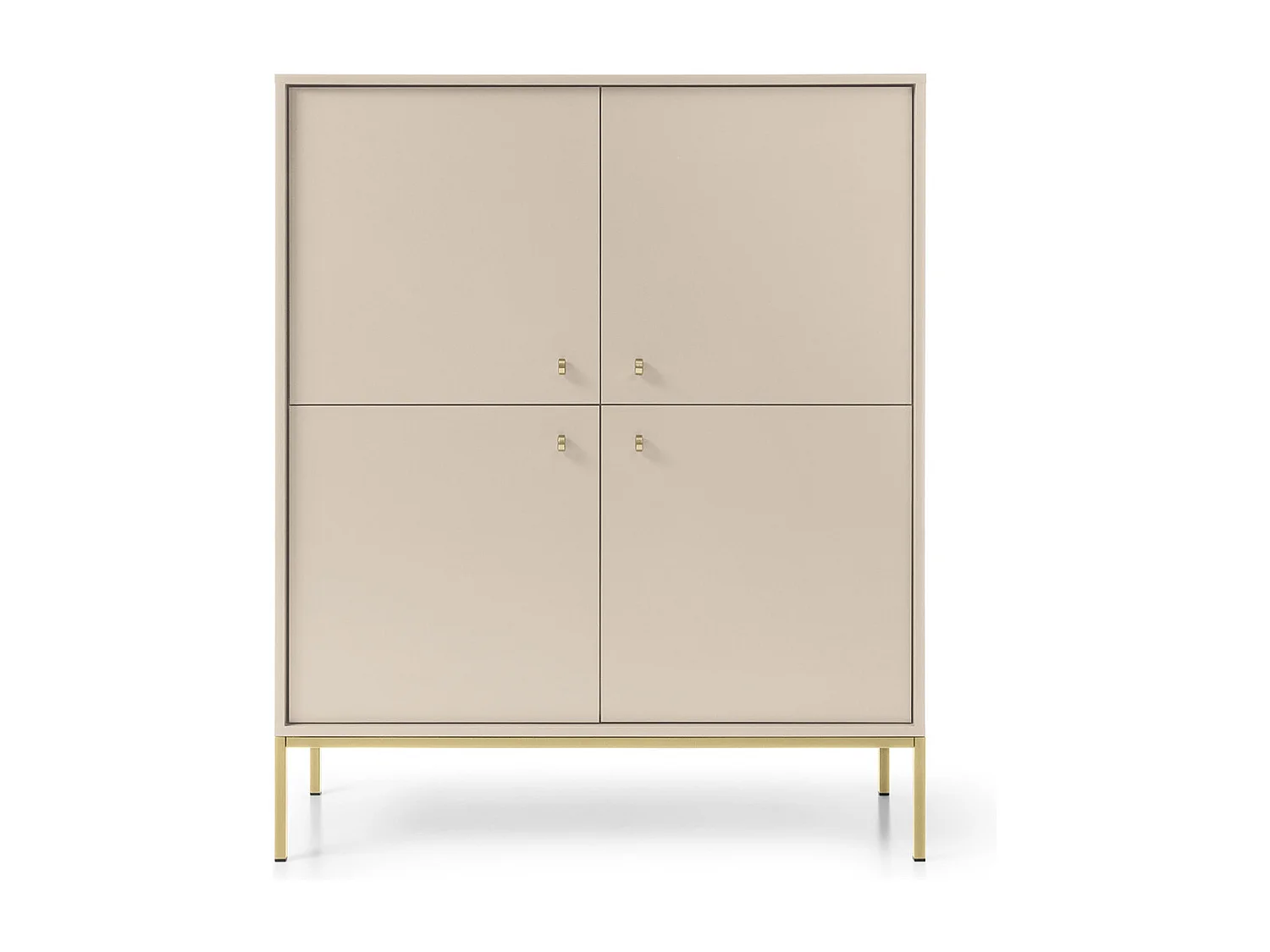 Commode : beige sable, 103,5 x 125,5 x 39 cm, pieds dorées