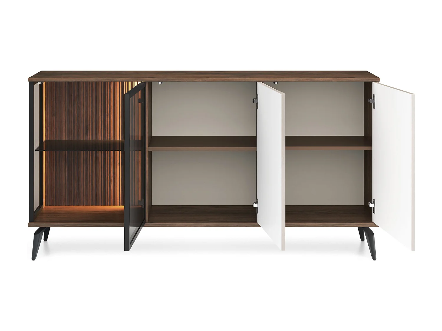 Buffet, Cachemire / Noyer Warmien, 154 X 80 X 39 Cm