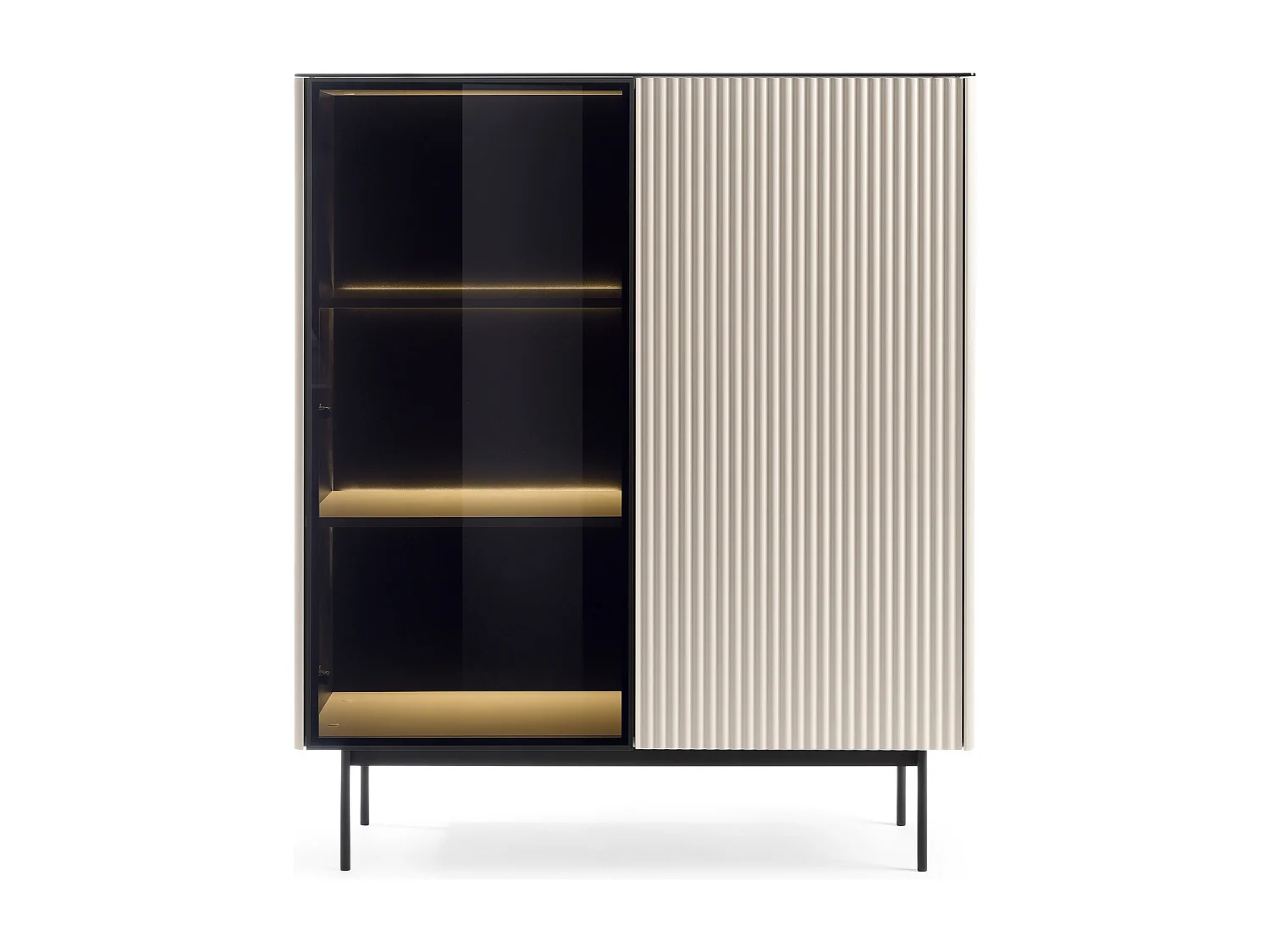 Vitrine, Kaschmir, 107 x 126 x 39 cm