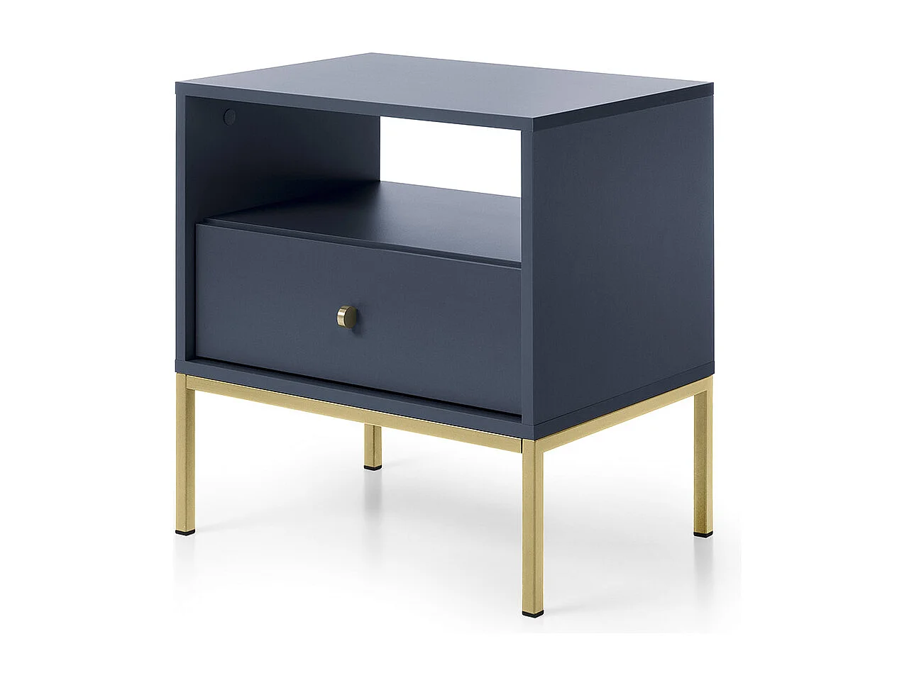 Nachttisch, marineblau, 53,6 x 56,2 x 39 cm