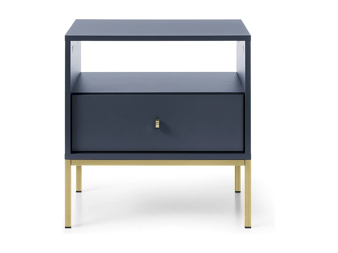 Nachttisch, marineblau, 53,6 x 56,2 x 39 cm