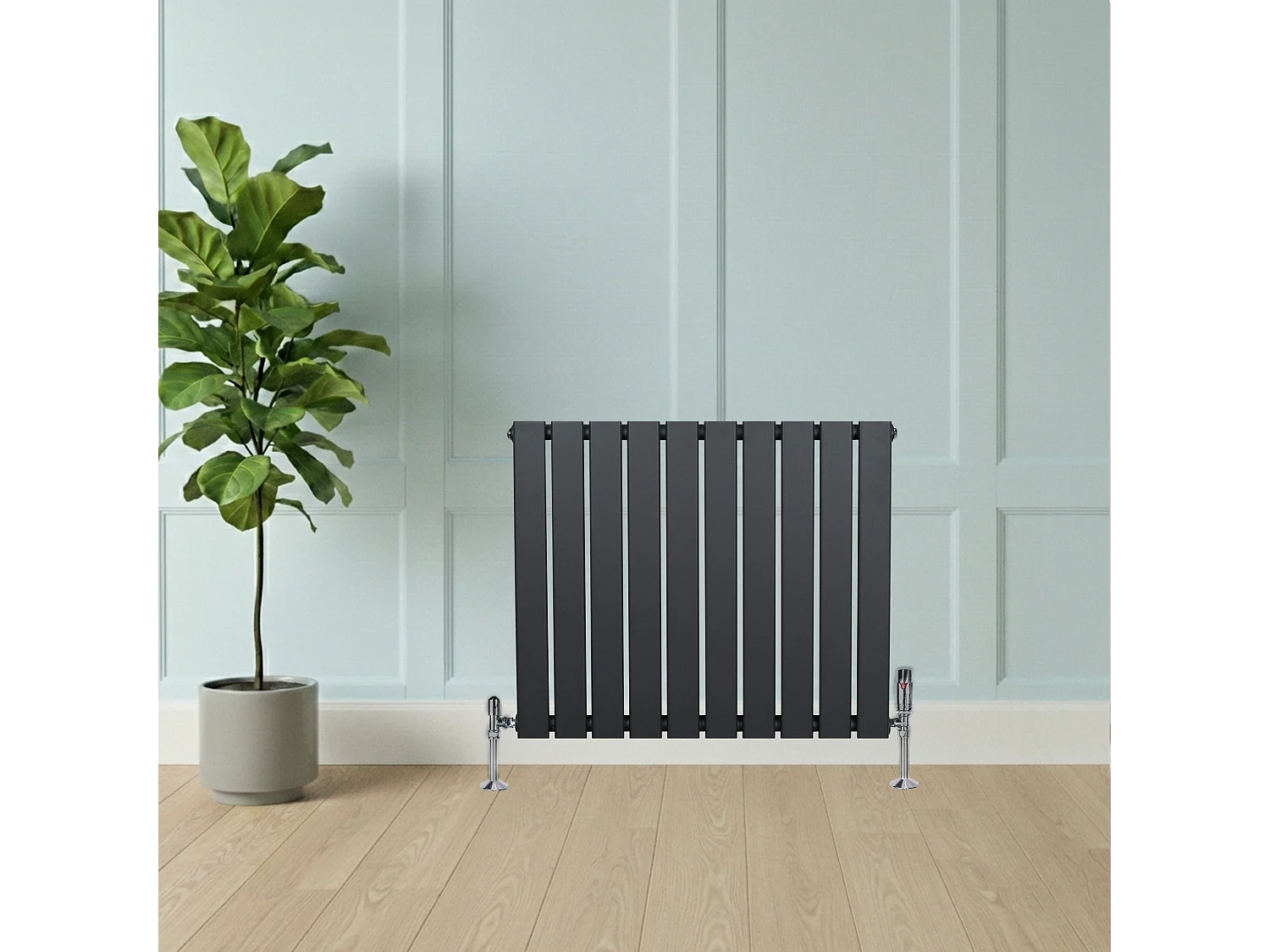 Traditionele 4-Kolom Radiator - 300 x 1010 mm - Antraciet Grijs
